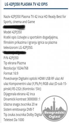 TV LG 42