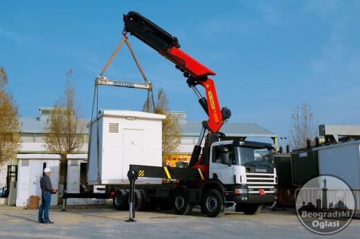 Prevoz robe Kamionom sa kranom (prevoz kontejnera,gradj. mat i drugog)