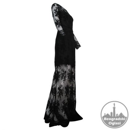 Moderna, Savršena Vintage, Crna duga čipkana haljina