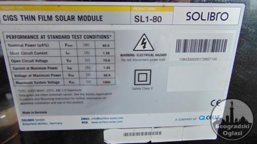 Solarni panel Solibro 70W/80W (Made in Germany)
