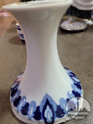 Komplet od kobalta,vaza,ukrasni tanjiri,figura