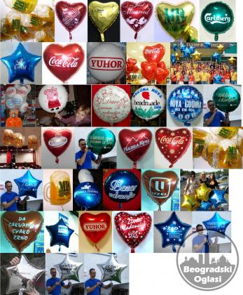 Baloni, štapma balona, dekoracija balonima, kurs dekoracije,helijum, mreže za balone, cepelini, lopte,...