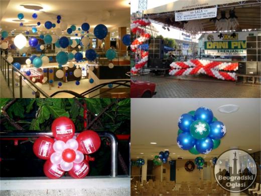 Kurs dekoracije balonima, prodaja opreme, helijum, konfete, baloni