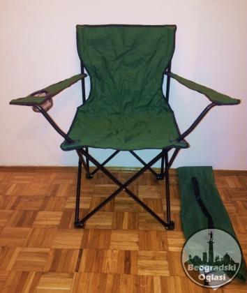 Stolica za kampovanje i pecanje sa držačem za čaše - AKCIJA