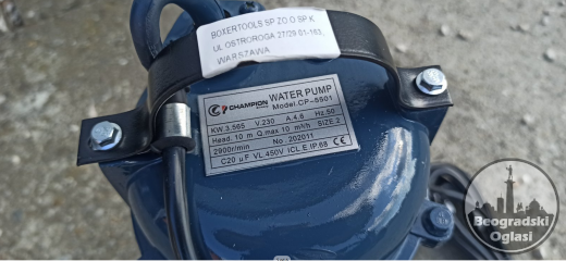 Muljna pumpa CHAMPION za prljavu vodu izlaz 2 colla 3750W