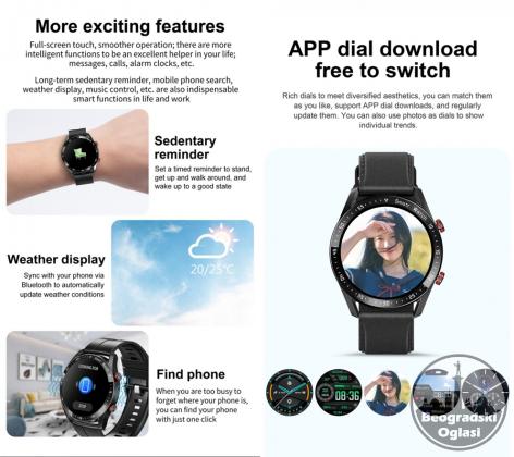 H2 Bluetooth Smart Watch ECG+PPG Bluetooth poziv