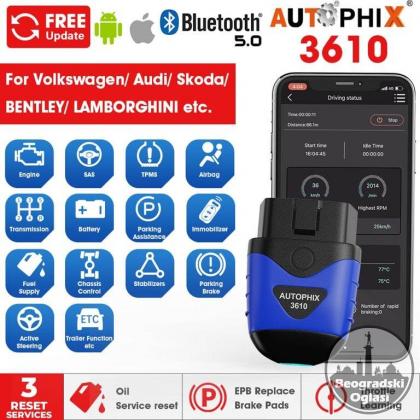 AUTOPHIX 3610 Bluetooth dijag za VW / Audi / Škoda / SEAT