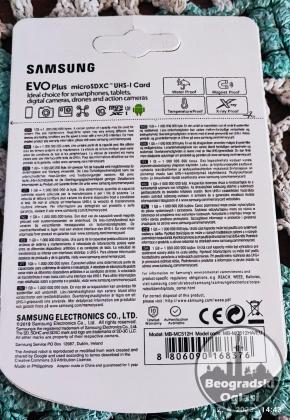 NOVO - Samsung Evo Plus 128GB, 256GB, 512GB Micro SD Kartice