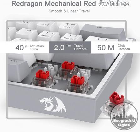 Mehanicka Tastatura REDRAGON Fizz K617 RGB