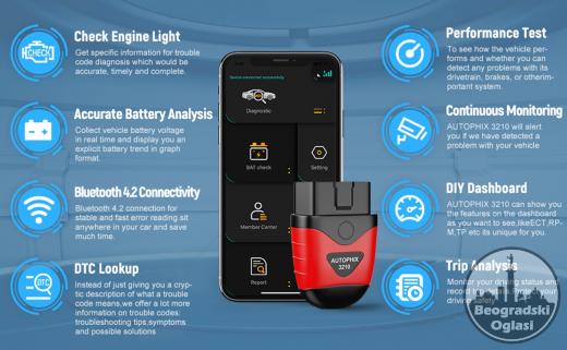 AUTOPHIX 3210 Bluetooth OBD2 Auto Dijagnostika