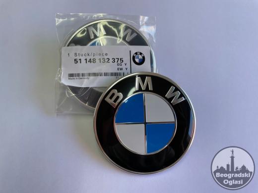 BMW ALU znak hauba/gepek E60 originalni reljefni 82 mm