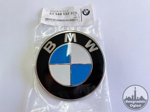 BMW ALU znak hauba/gepek E60 originalni reljefni 82 mm