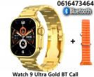 Watch 9 Ultra Gold Smart Watch Ultra Serija 8, Bluetooth Pozivi