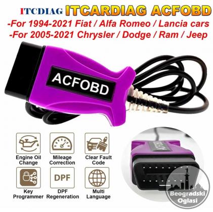 ITCARDIAG ACFOBD OBD2 Fiat/Alfa/Lancia/Chrysler/Dodge/Jeep