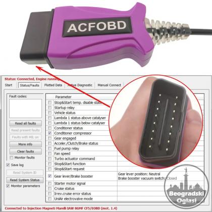 ITCARDIAG ACFOBD OBD2 Fiat/Alfa/Lancia/Chrysler/Dodge/Jeep