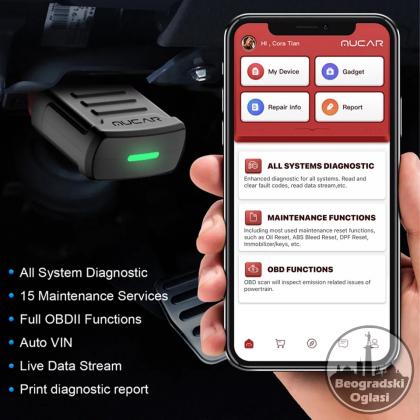 MUCAR BT200 Pro Full System OBD2 Auto Dijagnostika