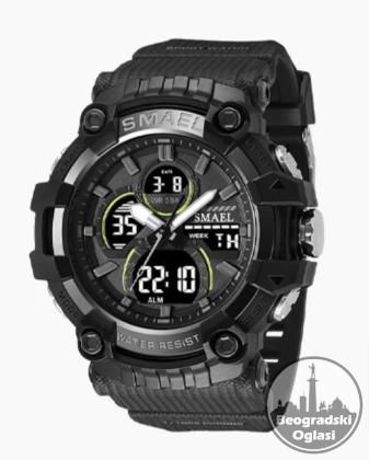 SMAEL 8079 G Shock sat .Kvalitetan i izdrzljiv analogno-digitalni sat sa japanskim Epson satnim mehanizmom