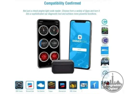 YUERSEAK GeeBT OBD2 Bluetooth iOS Android Auto Dijagnostika
