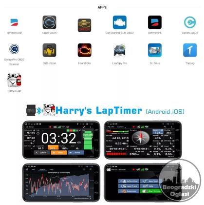 YUERSEAK GeeBT OBD2 Bluetooth iOS Android Auto Dijagnostika