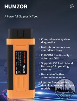 Humzor NEXZSCAN NL500 Bluetooth OBD2 Auto Dijagnostika