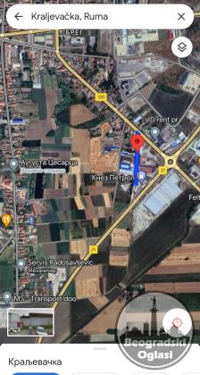 GRADSKO GRAĐEVINSKO ZEMLJIŠTE U RUMI-AUTOPUT NOVI SAD-ŠABAC ŠIRINE 54 m-->25€