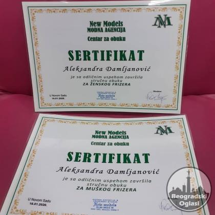 Izdajemo Sertifikate New Models Academy World Centar za obuku Novi Sad