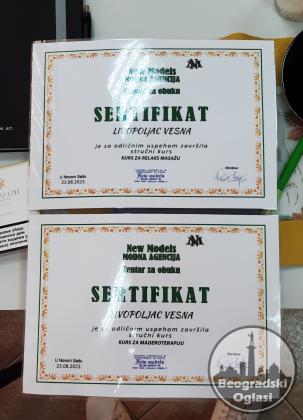 Izdajemo Sertifikate New Models Academy World Centar za obuku Novi Sad