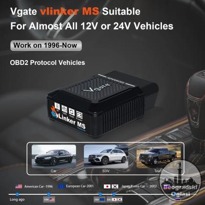 vLinker MS Advanced 12V/24V OBD2 za IOS MFI Android