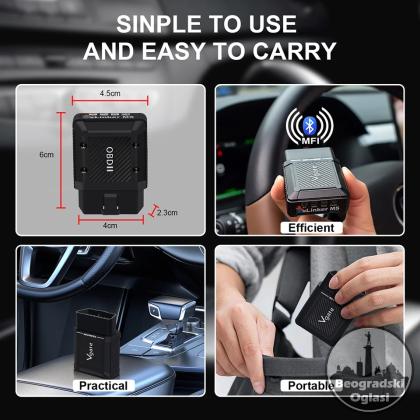 vLinker MS Advanced 12V/24V OBD2 za IOS MFI Android