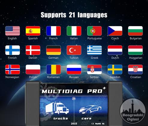 MultiDiag Pro + Bluetooth 2021.11 Auto Dijagnostika