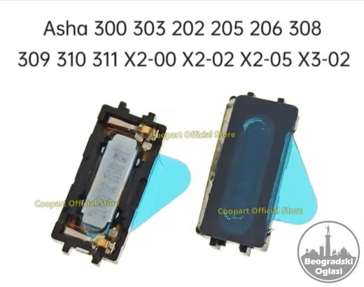 Nokia zvucnik slusalice nov za modele Nokia Asha 300 303 202 205 206 308 309 310 311 X2-00 X2-02 X2-05 X3-02