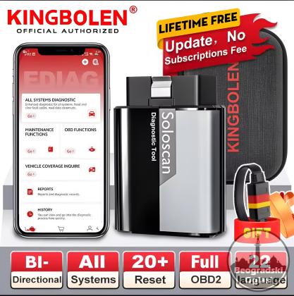 Novo - KINGBOLEN SOLOSCAN OBD2 Bluetooth 20+ Reseta + Kabel