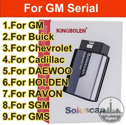 Novo - KINGBOLEN SOLOSCAN OBD2 Bluetooth 20+ Reseta + Kabel