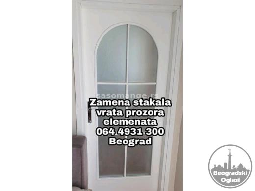 Zamena stakala na drvenom prozoru