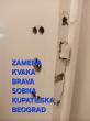 Zamena kvaka brava sobnih i kupatilskih vrata