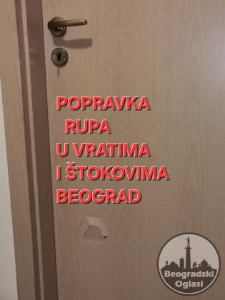Krpljene popravka rupa-rupi u vratima