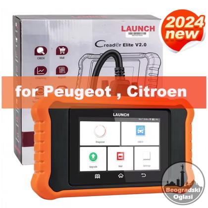 NOVO- LAUNCH X431 Creader Elite V2.0 OBD2 Peugeot i Citroen