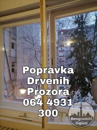 Popravka apsolutno svih stolarsko mehanickih kvarova drvenih prozora i vrata