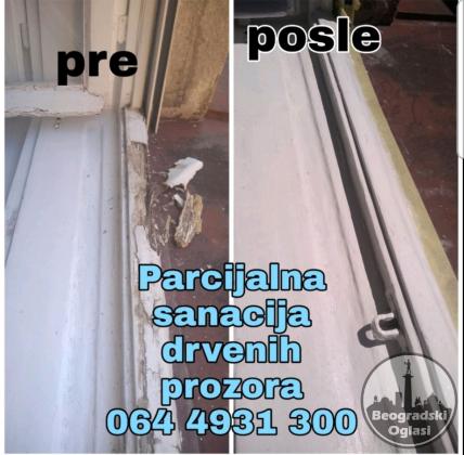 Popravka apsolutno svih stolarsko mehanickih kvarova drvenih prozora i vrata