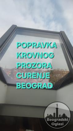 Popravka sanacija dihtovanje curenje krovnih-krovnog prozora