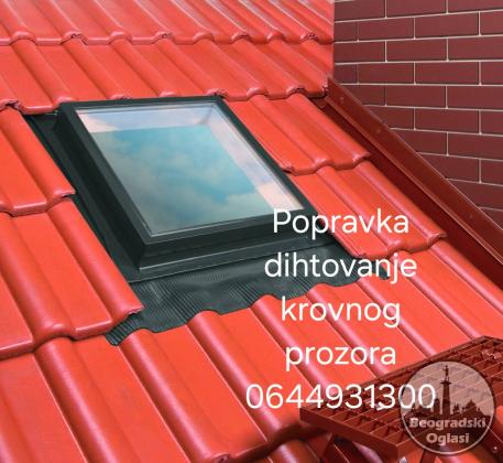 Popravka sanacija dihtovanje curenje krovnih-krovnog prozora
