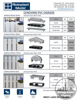 PVC ograda