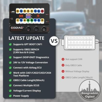 Novo - Godiag GT100 Plus GPT OBD2, GPT ENET DOIP za BMW, VW