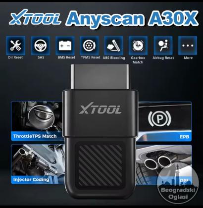 NOVO- XTOOL Anyscan A30X Bluetooth OBD2 26+ reset