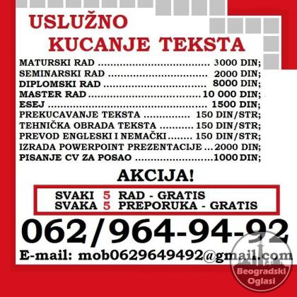 Podučavanje izrade diplomskih, seminarskih, maturskih i master radova